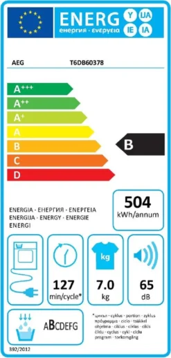AEG - T6DB60378 - Kondenstrockner - 7 Kg -Rowesc Verkaufe ed72e9e7f7455a35ecaf7f6c62f41970